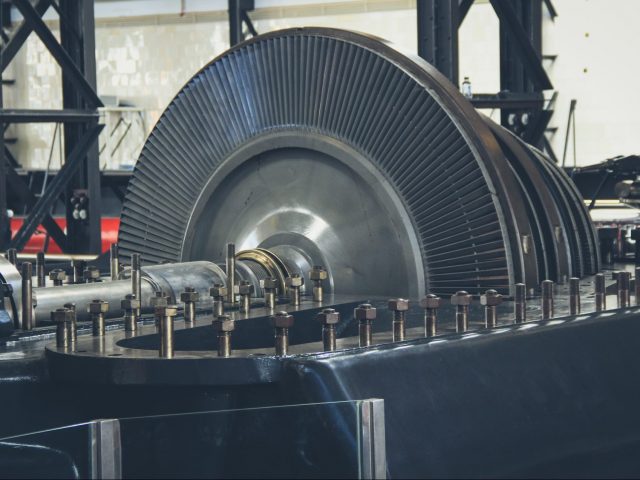 Electric turbine in a factory